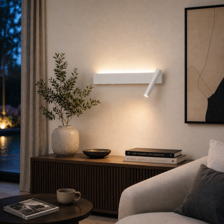 BRILAGI - ARLIX LED-seinäspottivalaisin LED/3W/230V + LED/7W, valkoinen, CRI 90