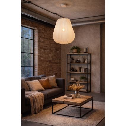 Brilagi - ARVEN LED-riippuvalaisin vaijerilla 1xE27/8W/230V, halkaisija 37 cm, valkoinen