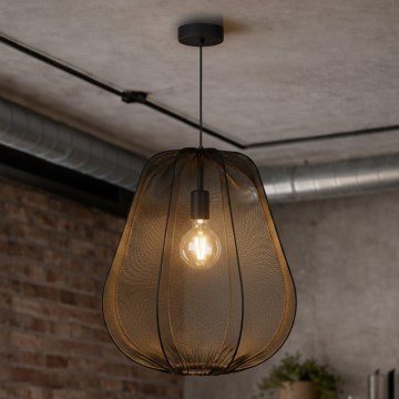 Brilagi - ARVEN LED-riippuvalaisin vaijerilla 1xE27/8W/230V Ø 37 cm musta
