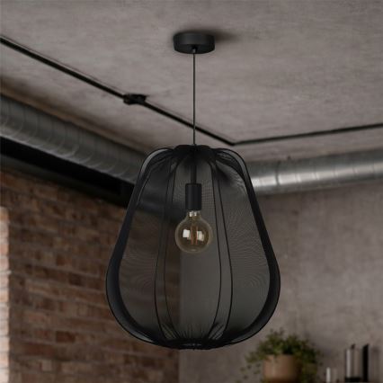 Brilagi - ARVEN LED-riippuvalaisin vaijerilla 1xE27/8W/230V Ø 37 cm musta