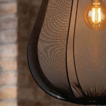 Brilagi - ARVEN LED-riippuvalaisin vaijerilla 1xE27/8W/230V Ø 37 cm musta