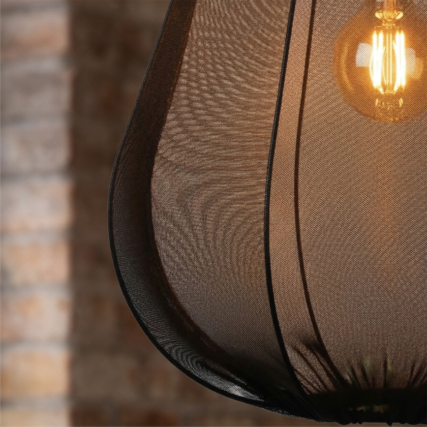 Brilagi - ARVEN LED-riippuvalaisin vaijerilla 1xE27/8W/230V Ø 37 cm musta