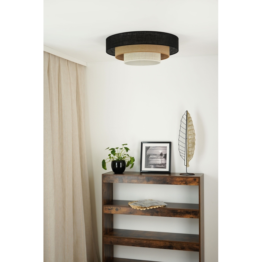 Brilagi - Kattovalaisin ASPEN LUNETA LED/12W/230V Ø 60 cm 3000K/4000K/6400K musta/beige/kerma