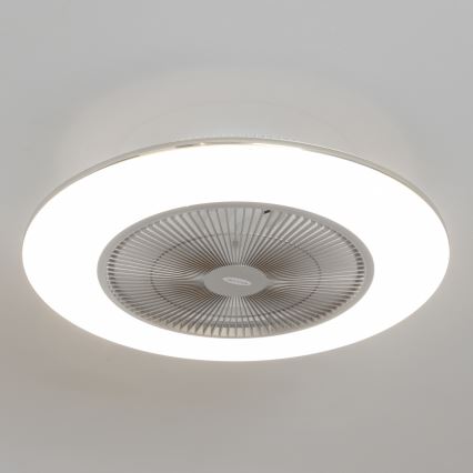 Brilagi - LED himmennettävä valaisin tuulettimella AURA LED/38W/230V 3000-6000K hopea + kaukosäädin