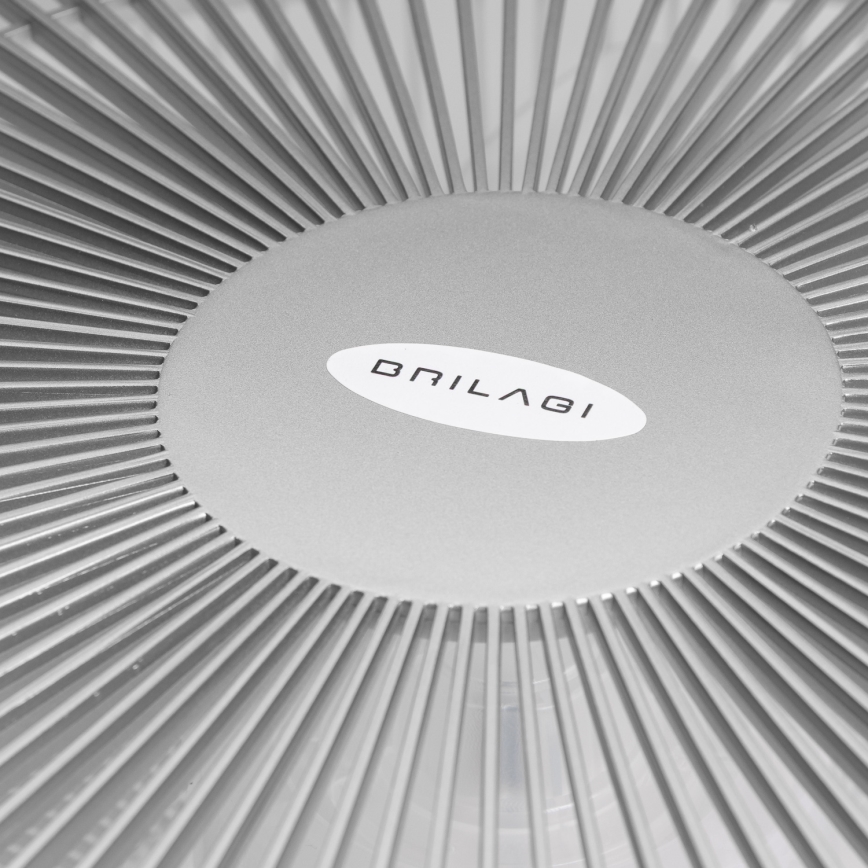 Brilagi - LED himmennettävä valaisin tuulettimella AURA LED/38W/230V 3000-6000K hopea + kaukosäädin