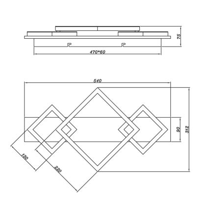 Brilagi - AXIS LED 24W/230V kattovalaisin
