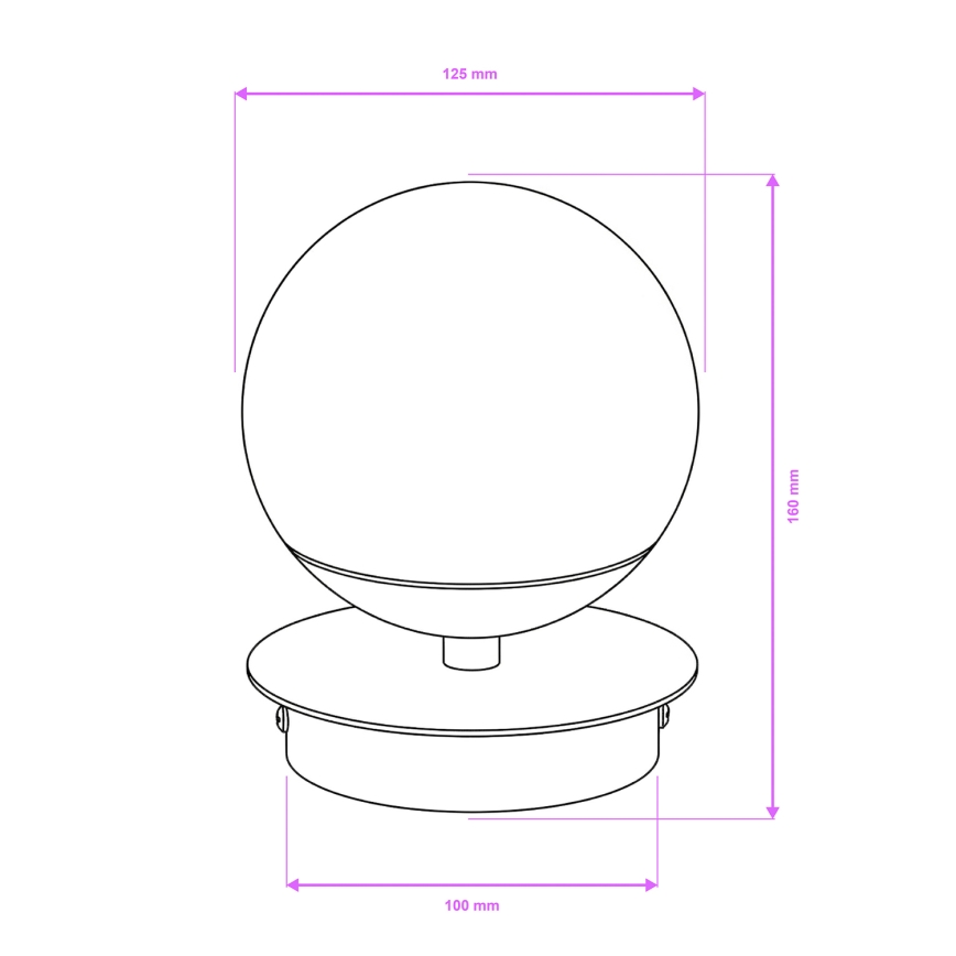 Brilagi - LED-kylpyhuoneen seinävalaisin BALL LED/6W/230V 3000/4000/6500K IP44 kiiltävä kromi