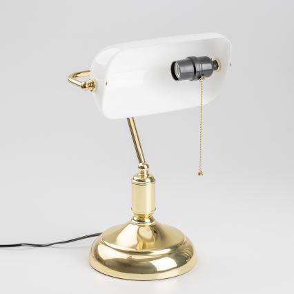 Brilagi - BANK OFFICE pöytävalaisin 1xE27/60W/230V kultainen/valkoinen