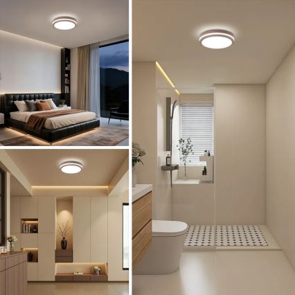 Brilagi - BENE LED ulkokattovalaisin 24 W 230 V, halkaisija 26 cm, ruskea, IP54