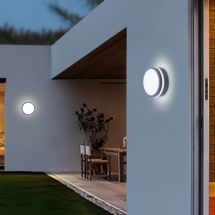 Brilagi - LED-ulkovalaisin liiketunnistimella BENE LED/18W/230V halkaisija 22 cm antrasiitti IP54