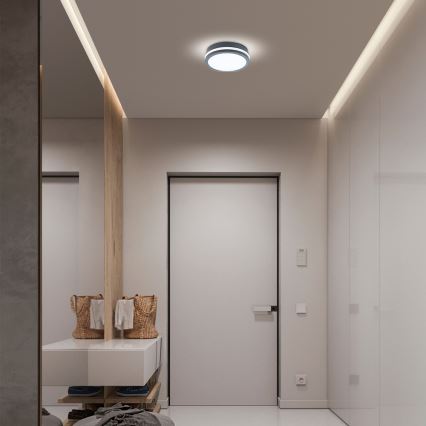 Brilagi - LED-ulkovalaisin liiketunnistimella BENE LED/18W/230V halkaisija 22 cm antrasiitti IP54