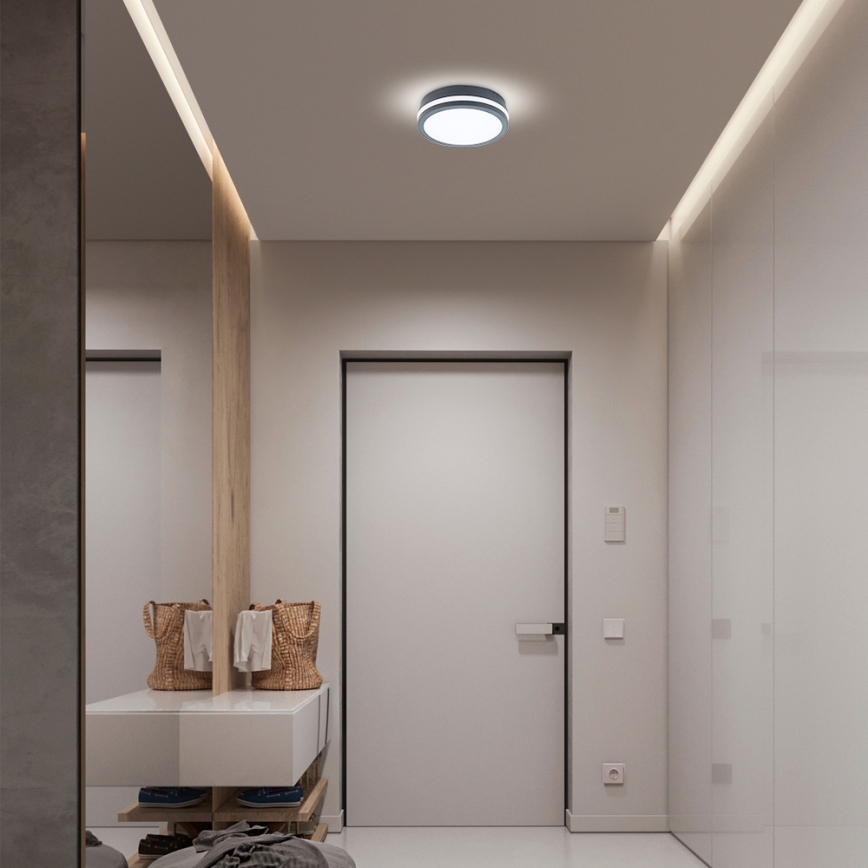 Brilagi - LED-ulkovalaisin liiketunnistimella BENE LED/18W/230V halkaisija 22 cm antrasiitti IP54