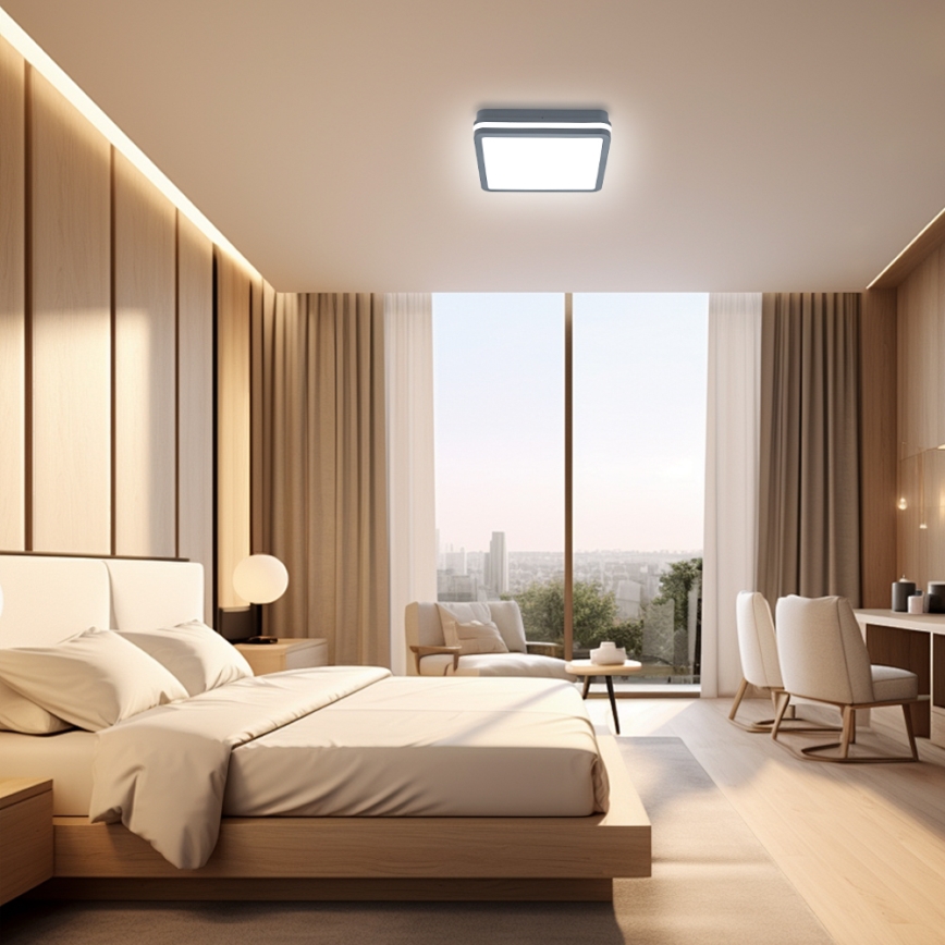 Brilagi - LED-ulkovalaisin liiketunnistimella BENE LED/24W/230V 26x26 cm antrasiitti IP54