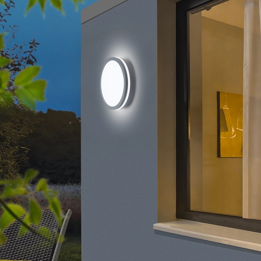 Brilagi - LED-ulkovalaisin liiketunnistimella BENE LED/24W/230V ø 26 cm antrasiitti IP54