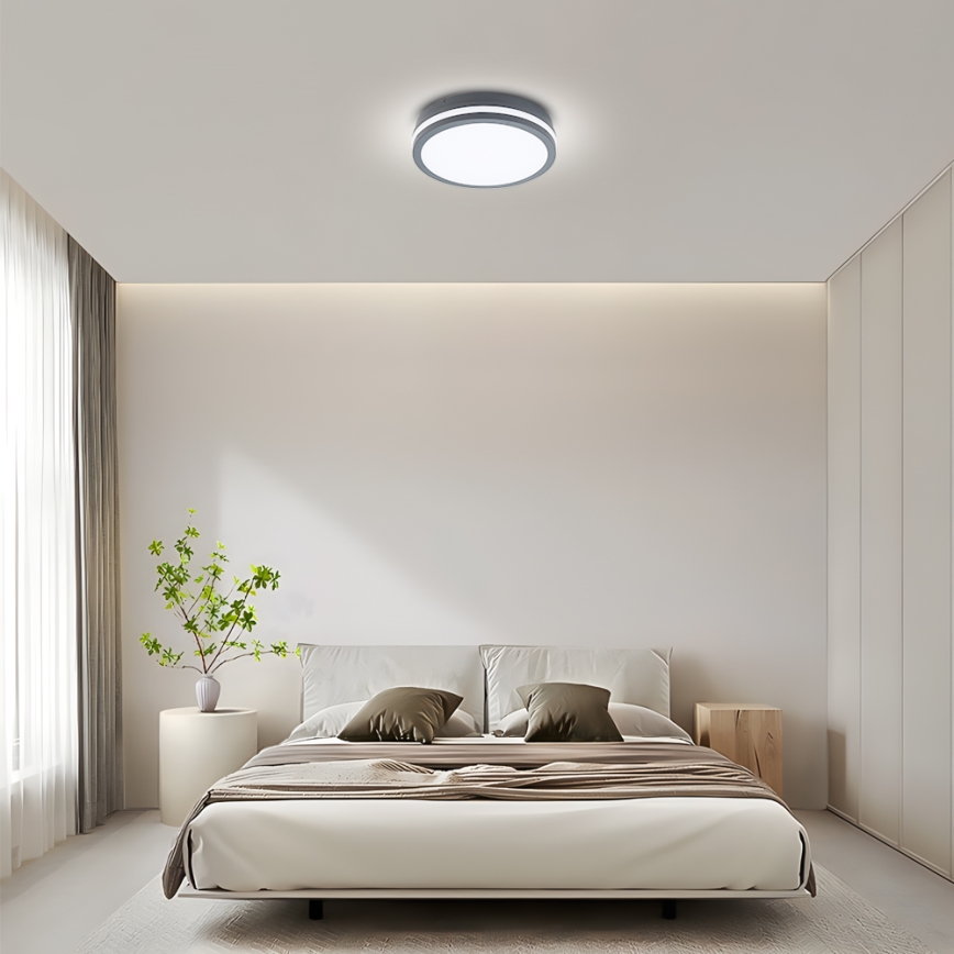 Brilagi - LED-ulkovalaisin liiketunnistimella BENE LED/24W/230V ø 26 cm antrasiitti IP54