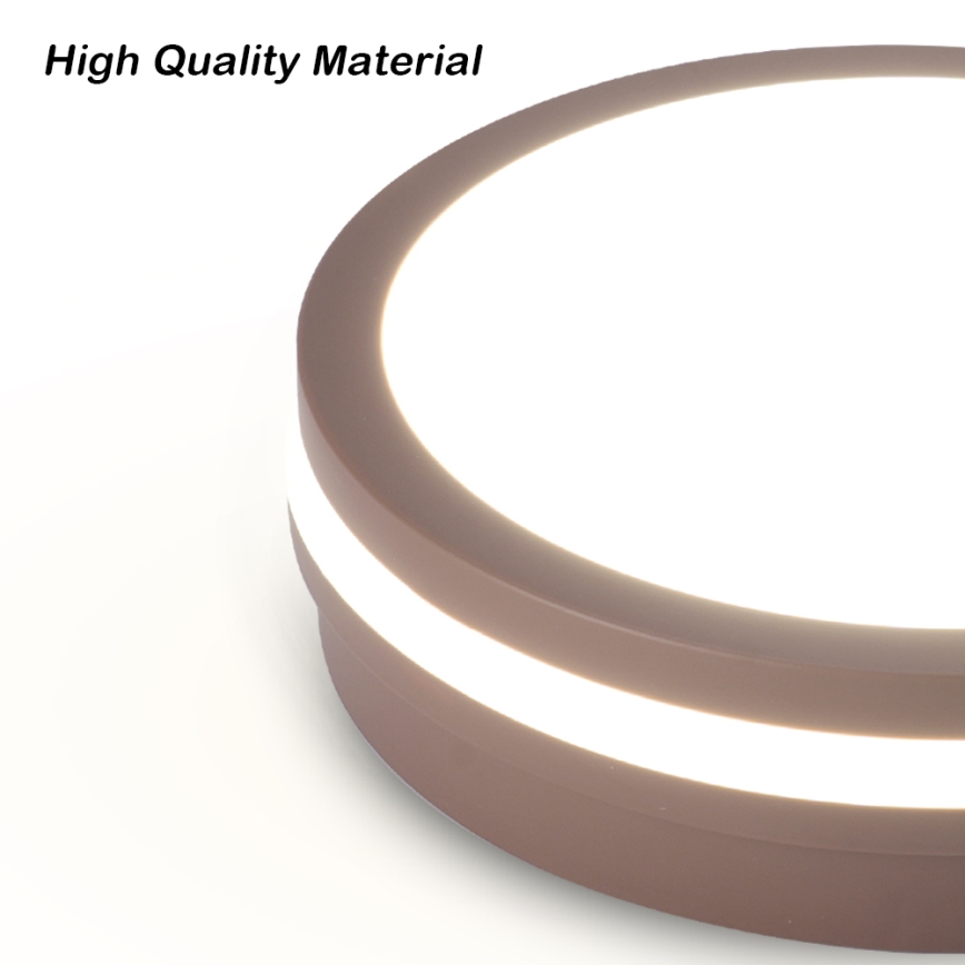 Brilagi - LED-ulkovalaisin liiketunnistimella BENE LED/24W/230V halkaisija 26 cm ruskea IP54