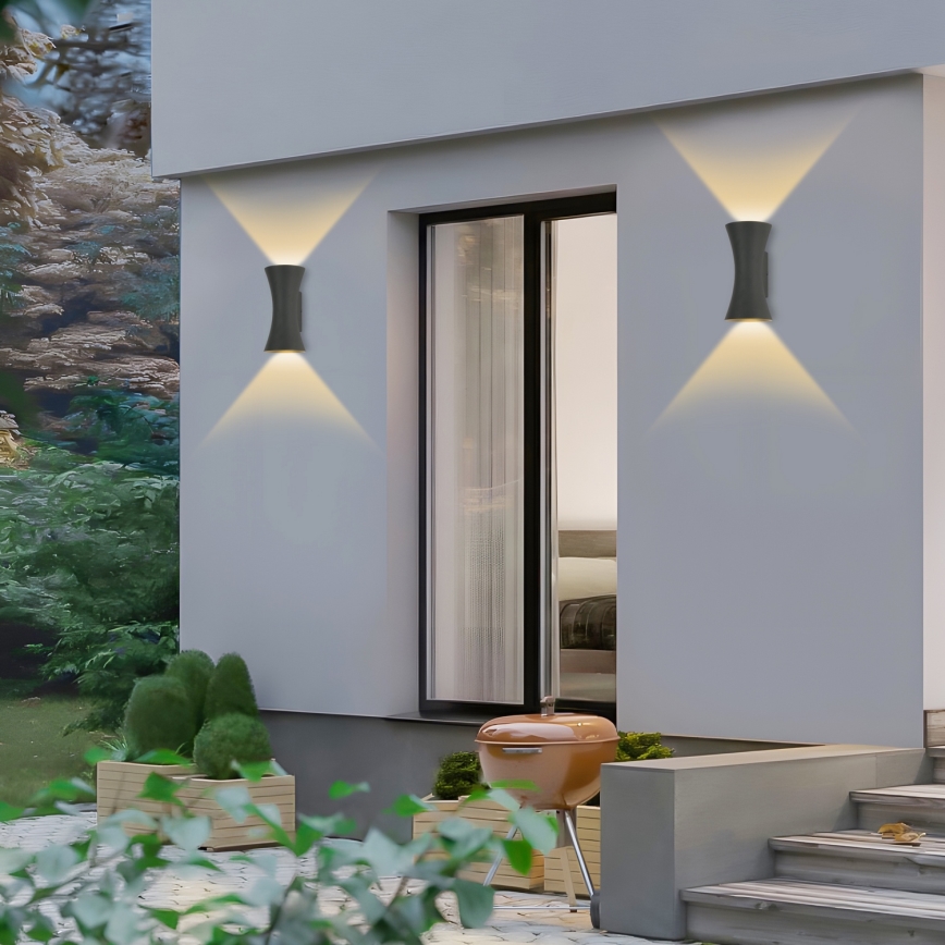 Brilagi - BICON LED-ulkoseinävalaisin 10W/230V, antrasiitti, IP44