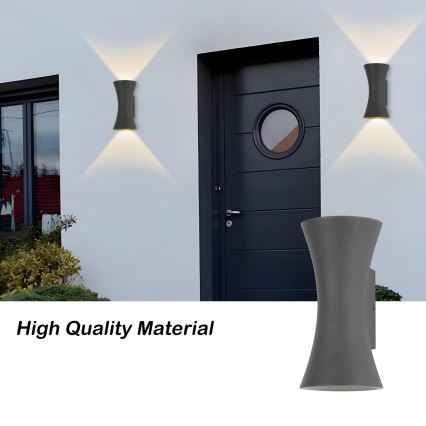 Brilagi - BICON LED-ulkoseinävalaisin 10W/230V, antrasiitti, IP44