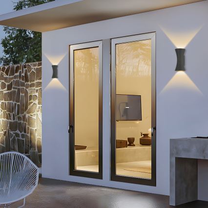 Brilagi - BICON LED-ulkoseinävalaisin 10W/230V, antrasiitti, IP44