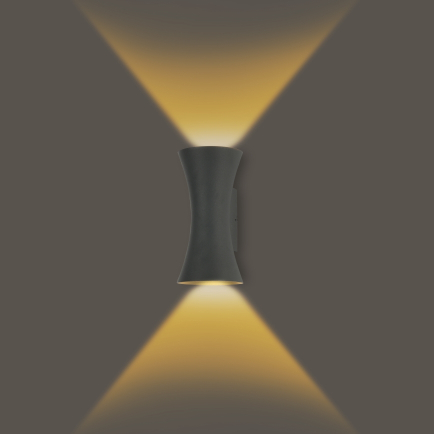 Brilagi - BICON LED-ulkoseinävalaisin 10W/230V, antrasiitti, IP44