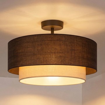 Brilagi - BOHO ECO LED-pintakiinnitetty kattovalaisin 1xE27/10W/230V, halkaisija 40 cm, ruskea/kerma