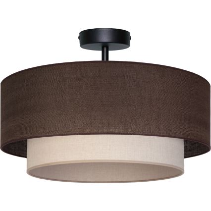Brilagi - BOHO ECO LED-pintakiinnitetty kattovalaisin 1xE27/10W/230V, halkaisija 40 cm, ruskea/kerma
