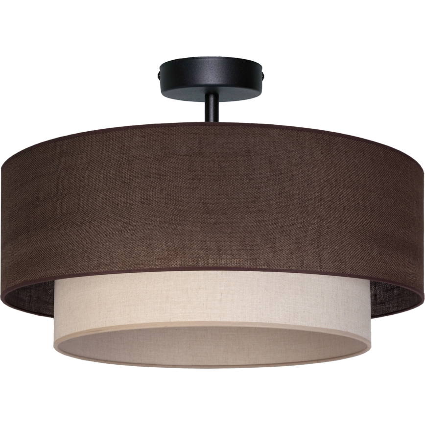 Brilagi - BOHO ECO LED-pintakiinnitetty kattovalaisin 1xE27/10W/230V, halkaisija 40 cm, ruskea/kerma