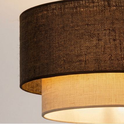 Brilagi - BOHO ECO LED-pintakiinnitetty kattovalaisin 1xE27/10W/230V, halkaisija 40 cm, ruskea/kerma