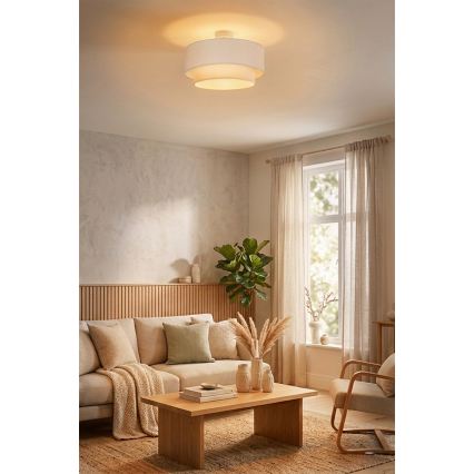 Brilagi - BOHO ECO LED-pintakiinnitteinen kattovalaisin 1xE27/10W/230V Ø 40 cm, kermanvärinen