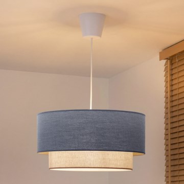 Brilagi - BOHO ECO LED-riippuvalaisin kaapelilla 1x E27 / 10 W / 230 V, Ø 40 cm, sininen/kerma
