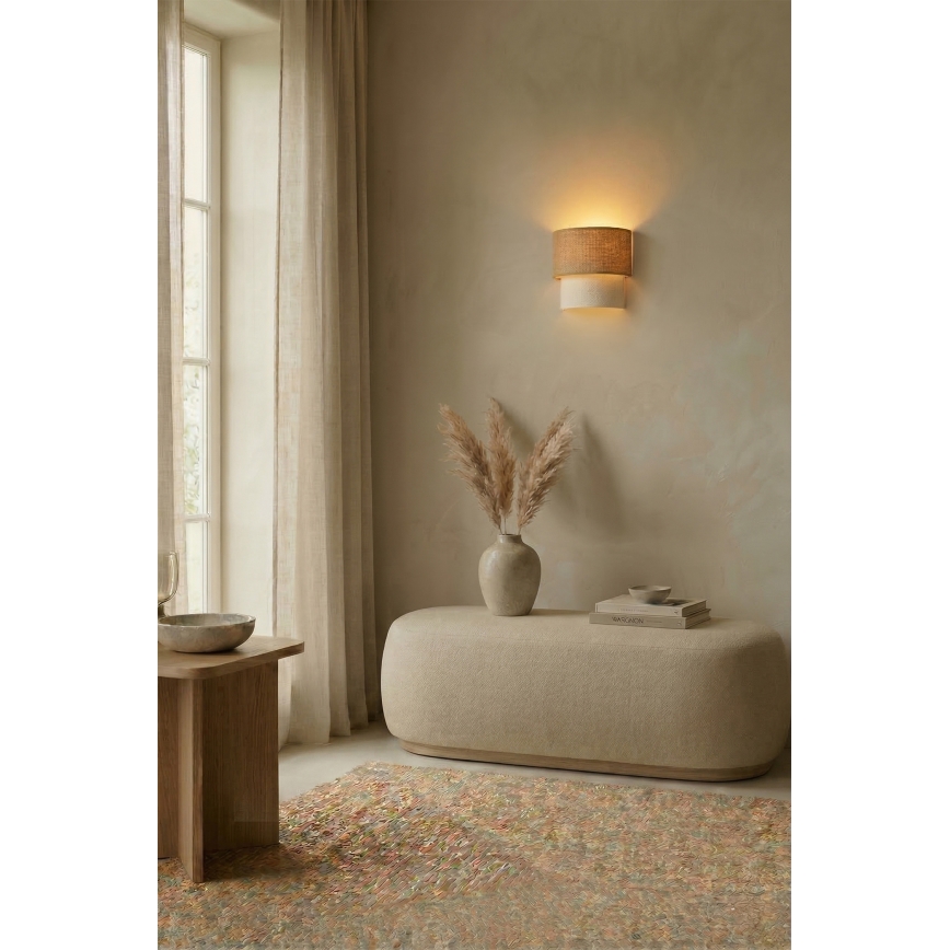 BRILAGI - BOHO ECO LED-seinävalaisin 1xE27/10W/230V beige/kerma