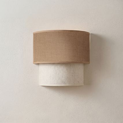 BRILAGI - BOHO ECO LED-seinävalaisin 1xE27/10W/230V beige/kerma