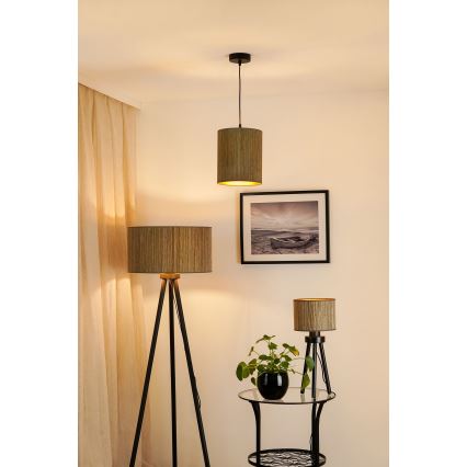 Brilagi - Riippuvalaisin Boston Roller 1xE27/15W/230V halkaisija 21 cm olki ruskea/kulta