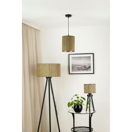 Brilagi - Riippuvalaisin Boston Roller 1xE27/15W/230V halkaisija 21 cm olki ruskea/kulta