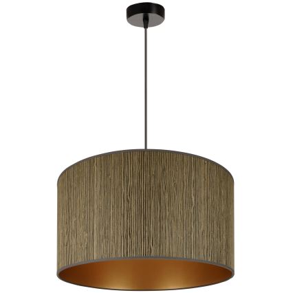 Brilagi - Ripustettava kattovalaisin BOSTON ROLLER 1xE27/15W/230V halkaisija 45 cm olki ruskea/kulta