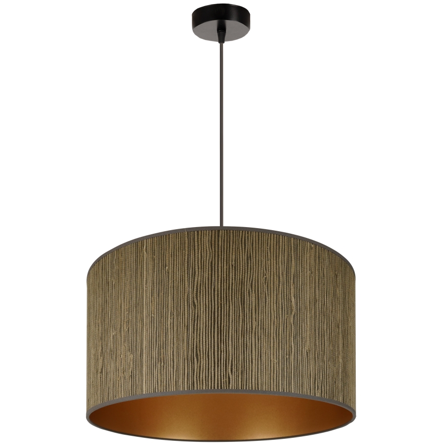 Brilagi - Ripustettava kattovalaisin BOSTON ROLLER 1xE27/15W/230V halkaisija 45 cm olki ruskea/kulta