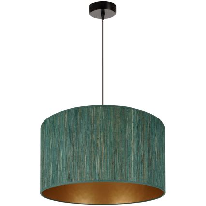 Brilagi - Riippuvalaisin BOSTON ROLLER 1xE27/15W/230V halkaisija 45 cm olki vihreä/kulta