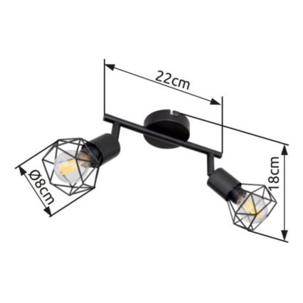 Brilagi - CAGE-spottivalaisin 2xE14/40W/230V