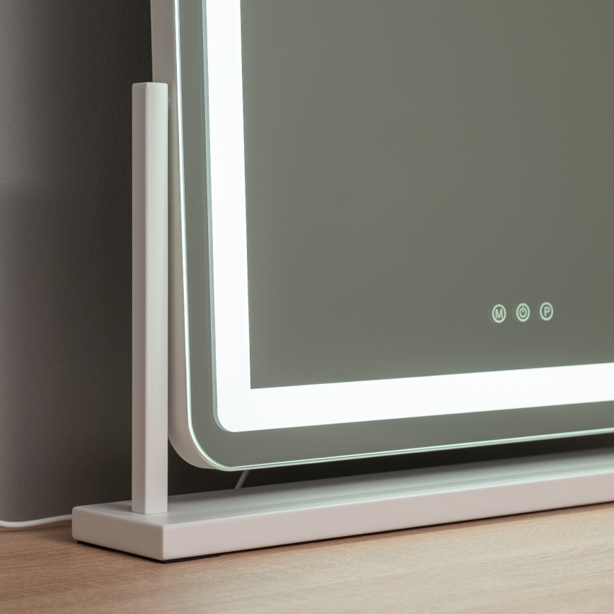 BRILAGI - LED-himmennettävä meikkipeili CALIFORNIA LED/25W/230V 3000/4000/6500K 55x44 cm valkoinen