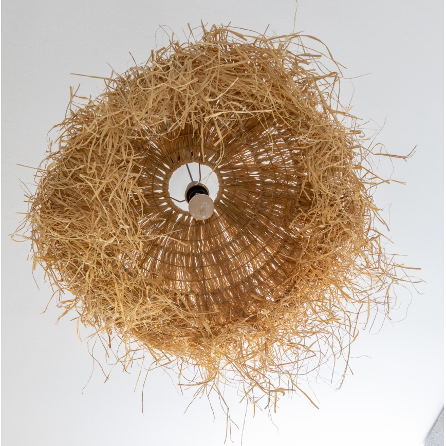 Brilagi - CERIA BOHO LED-riippuvalaisin johdolla 1xE27/40W/230V, halkaisija 60 cm, raffia