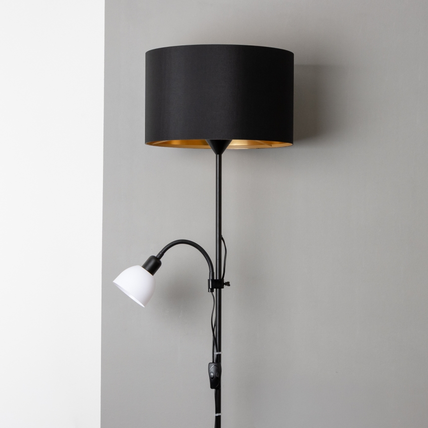 Brilagi - CERIA lattiavalaisin 1xE27/100W/230V + 1xE14/25W musta