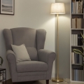 Brilagi - CERIA LED-lattiavalaisin 1xE27/20W/230V, halkaisija 30 cm, harmaa/kulta