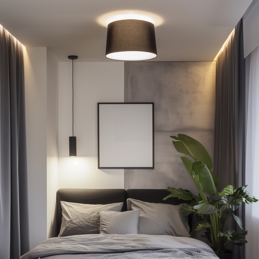 Brilagi - CERIA pintakiinnitteinen LED-kattovalaisin 1xE27/40W/230V halkaisija 45 cm musta