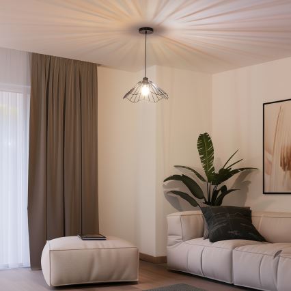 Brilagi - CERIA WIRE LED-riippuvalaisin vaijerikiinnityksellä, 1×E27 (max. 40 W), 230 V, halkaisija 40 cm, musta