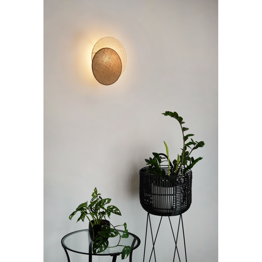 Brilagi - Seinävalaisin CIRCLES 1xE27/15W/230V 35x32 cm beige/kerma