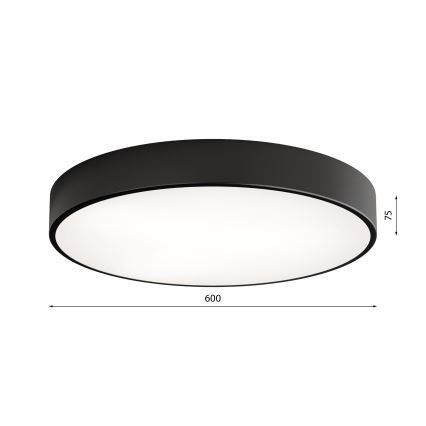 Brilagi - CLARE kattovalaisin liiketunnistimella 5xE27/40W/230V, halkaisija 60 cm, musta
