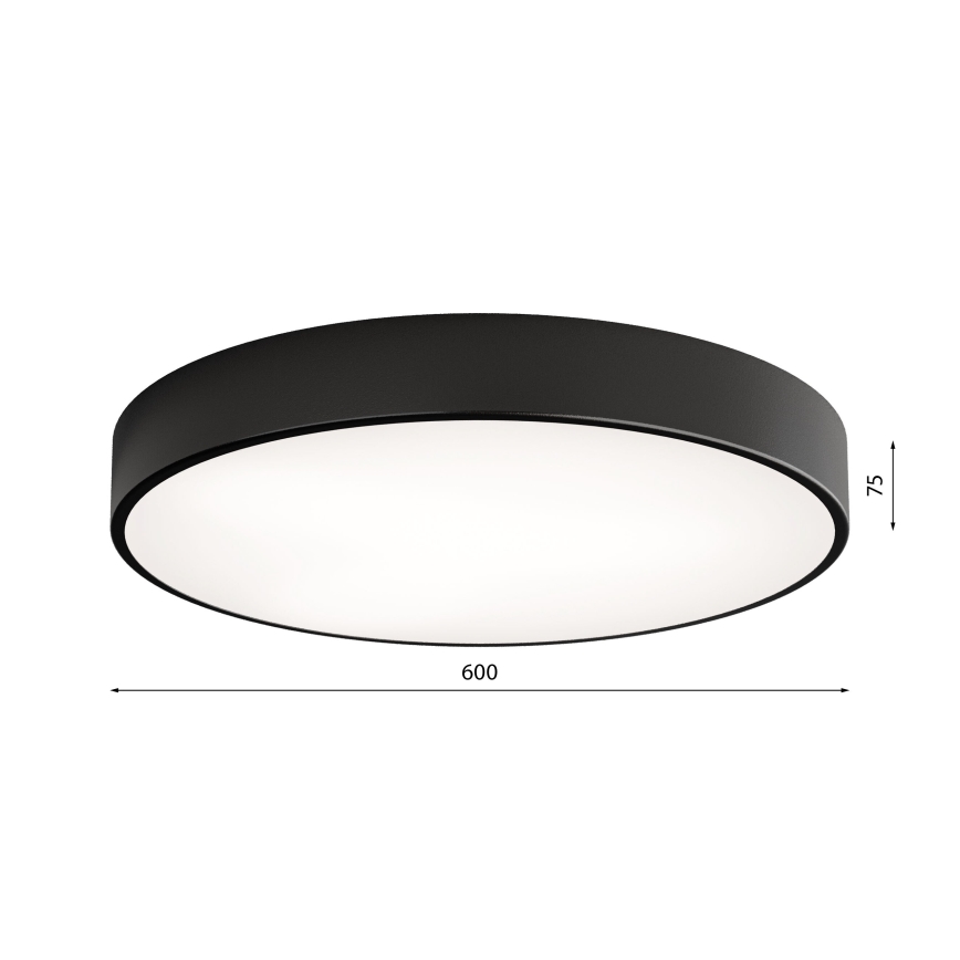 Brilagi - CLARE kattovalaisin liiketunnistimella 5xE27/40W/230V, halkaisija 60 cm, musta