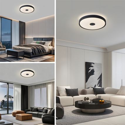 Brilagi - CORVO himmennettävä LED-kattovalaisin LED/72W/230V 3000-6000K, musta, halkaisija 50 cm + kaukosäädin