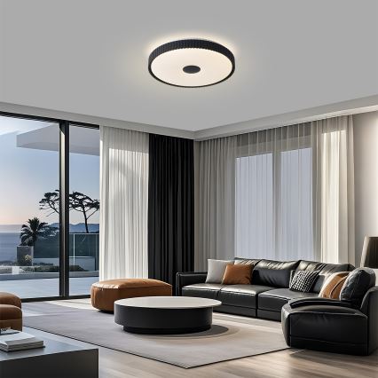 Brilagi - CORVO himmennettävä LED-kattovalaisin LED/72W/230V 3000-6000K, musta, halkaisija 50 cm + kaukosäädin