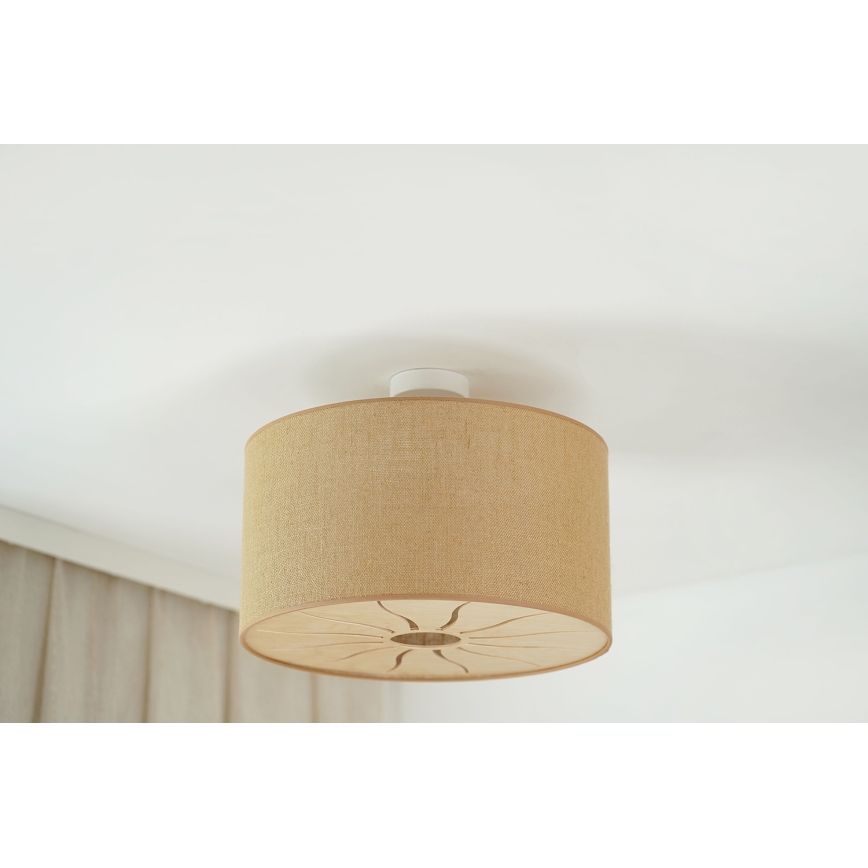 Brilagi - Kiinnitettävä kattovalaisin COUNTRY ROLLER 1xE27/15W/230V halkaisija 50 cm beige